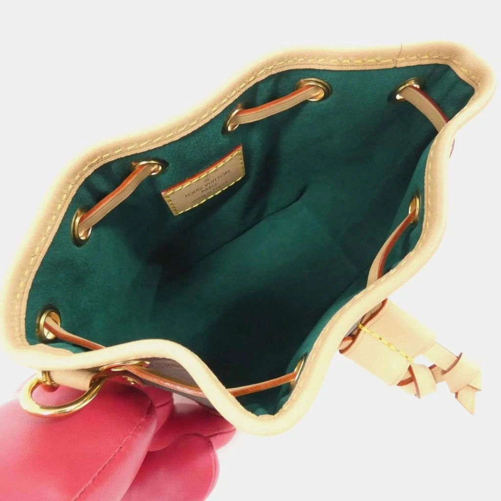 Louis Vuitton Louis Vuitton Nano Noe Fuschia Marron Monogram Coated Canvas Bucket Bag 3
