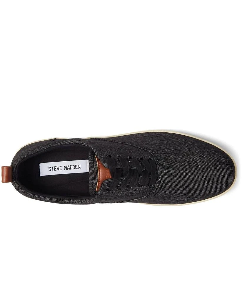 Steve Madden Mens Fenom Lace-Up Denim Sneakers In Black Fabric 2