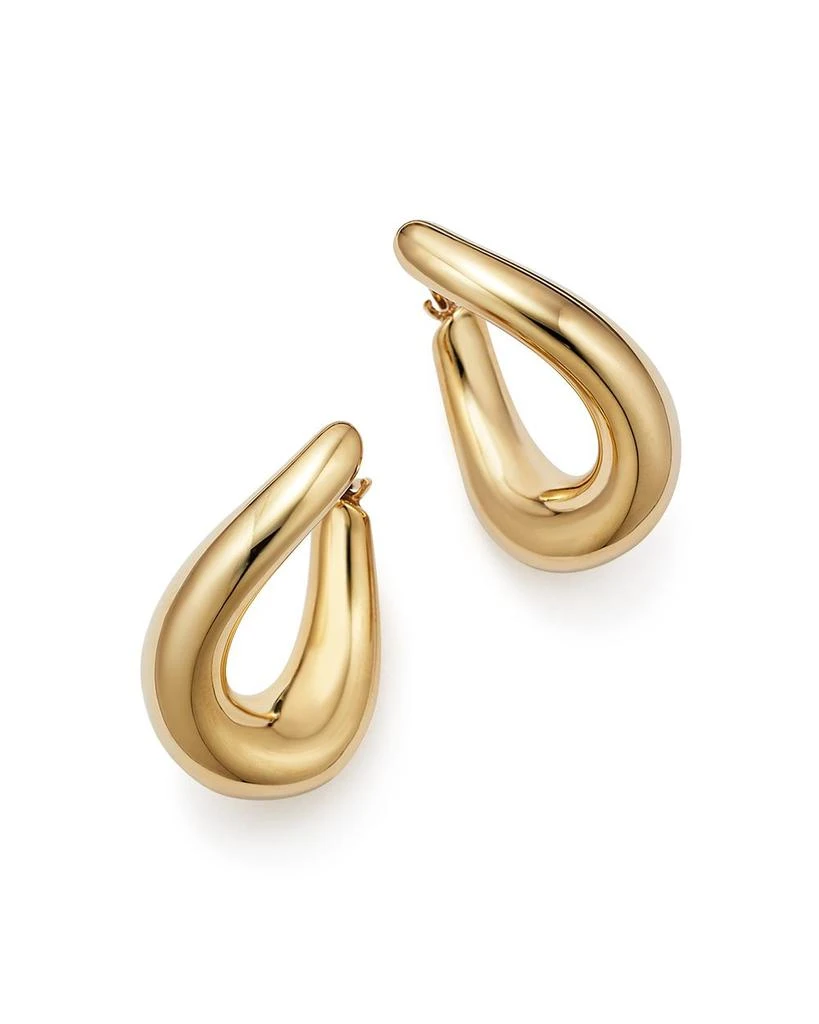 Bloomingdale's 14K Yellow Gold Medium Oval Twist Hoop Earrings 1