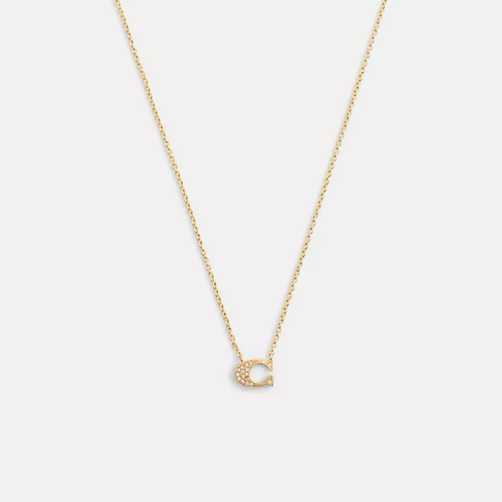Coach Pave Signature Necklace 1
