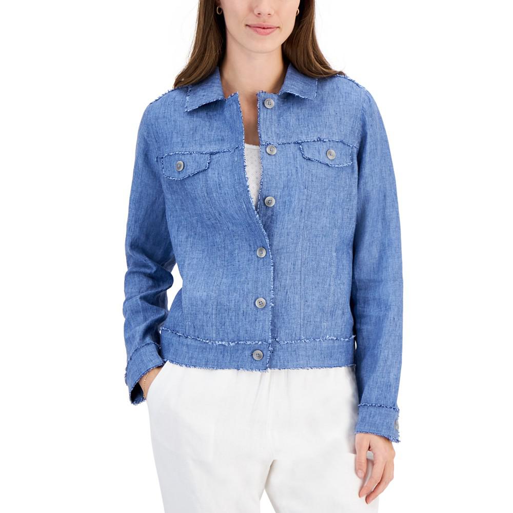 Charter Club Women's 100% Linen Jacket, Created for Macy's