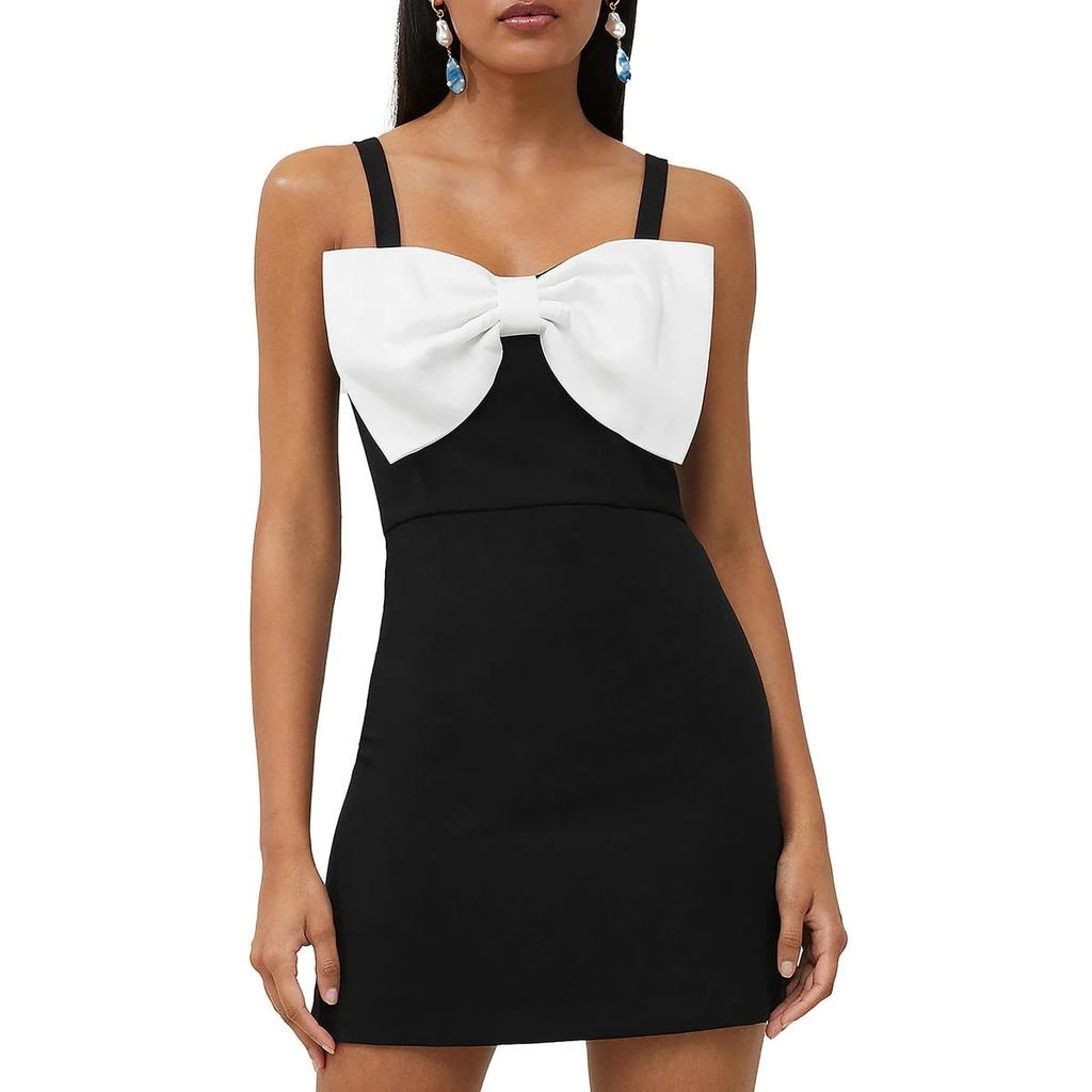 French Connection Whisper Womens Bow Short Mini Dress 3