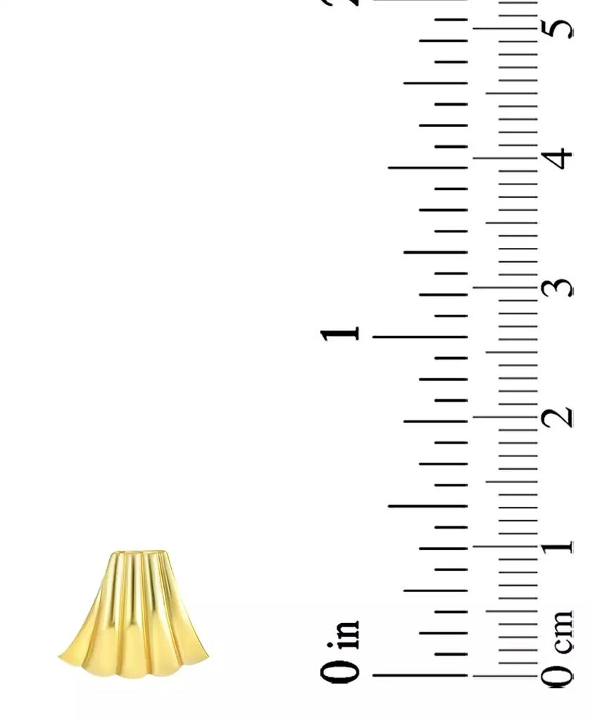 Macy's Bold Ribbed Stud Earrings in 10k Yellow Gold 3