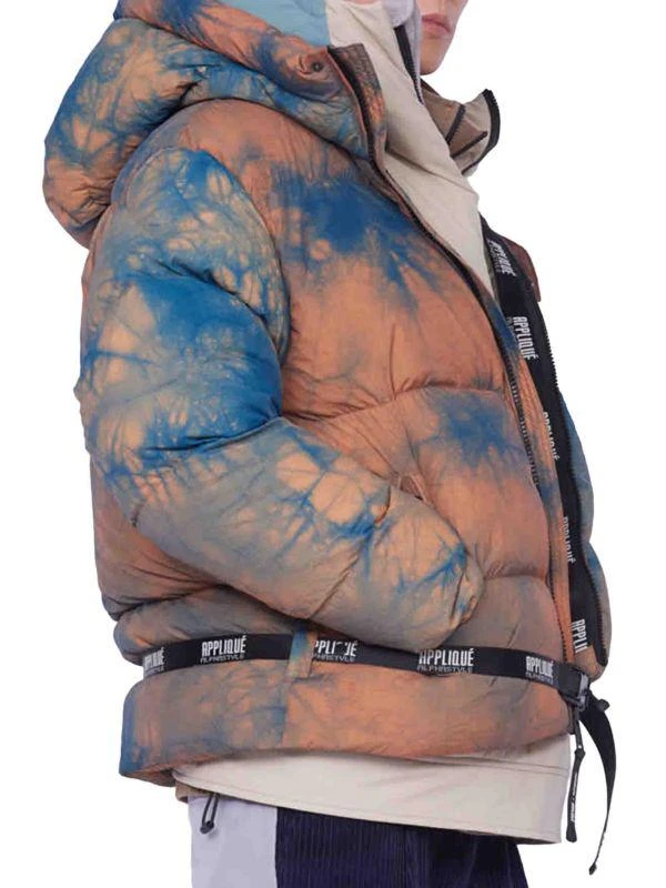 AlphaStyle Tie Dye Hooded Puffer Jacket 3