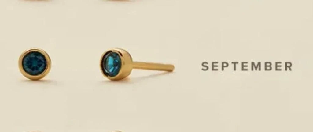 Made By Mary Made By Mary - September Birthstone Stud Earrings 1