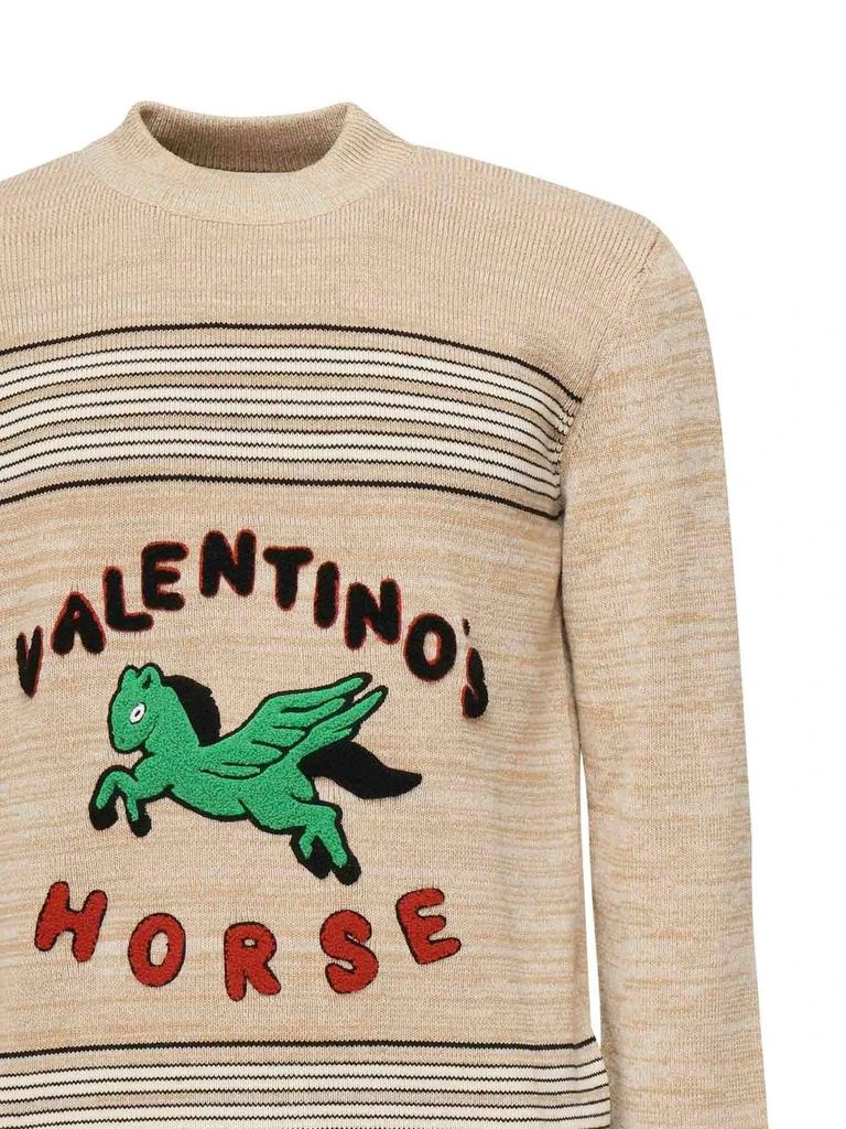 Valentino Valentino	Stripe Detailed Crewneck Jumper 3