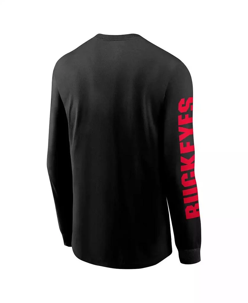 NIKE Men's Black Ohio State Buckeyes Basketball Icon Two-Hit Long Sleeve T-Shirt 3