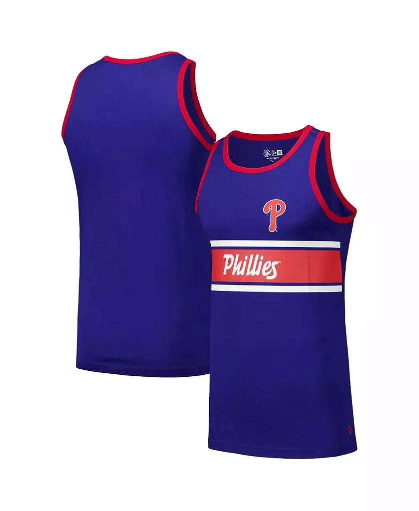 New Era Men's Royal Philadelphia Phillies Jersey Ringer Tank Top 1