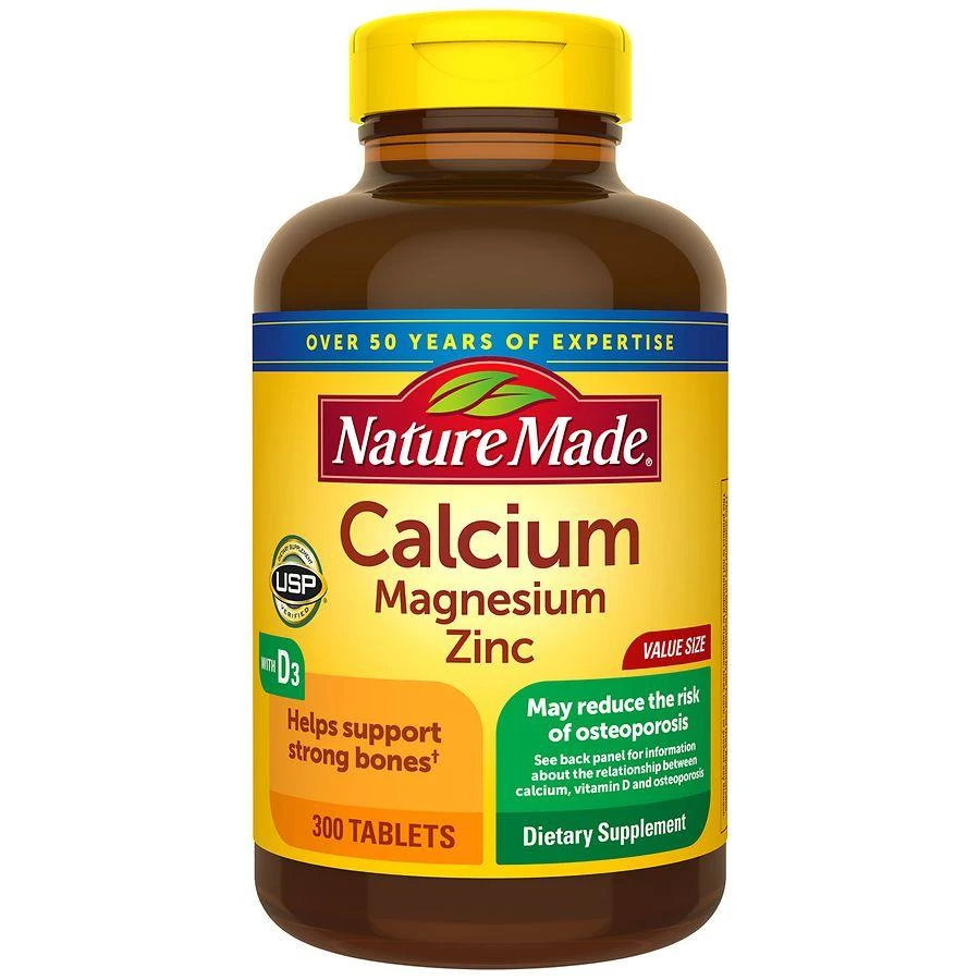 Nature Made Calcium Magnesium Zinc with Vitamin D3 Tablets 1