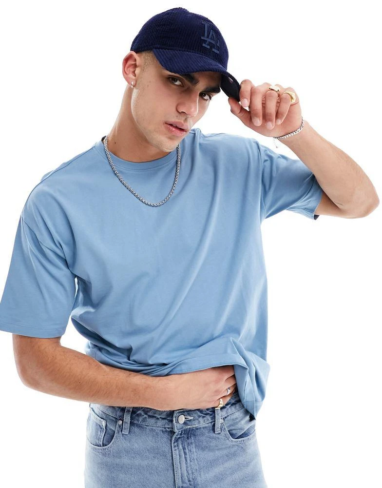 New Look New Look oversized t-shirt in mid blue 1