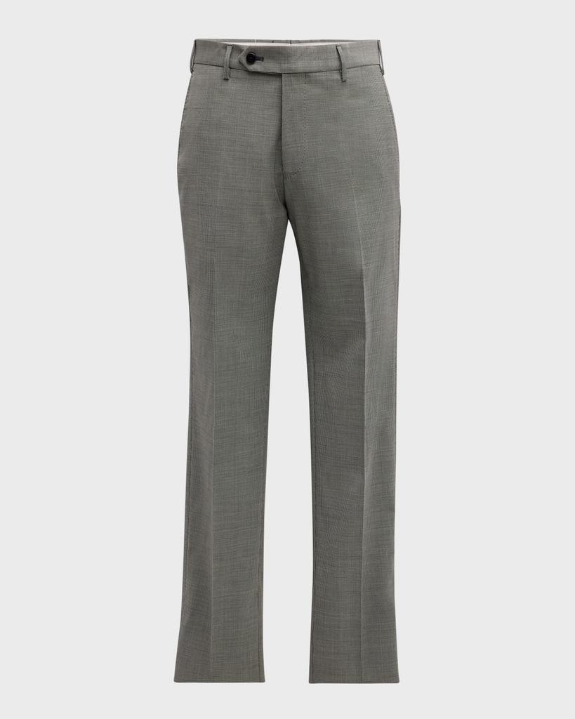 Zanella Men's Devon Wool Serge Houndstooth Trousers