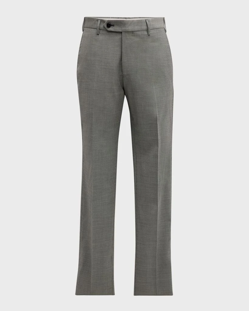 Zanella Men's Devon Wool Serge Houndstooth Trousers 1