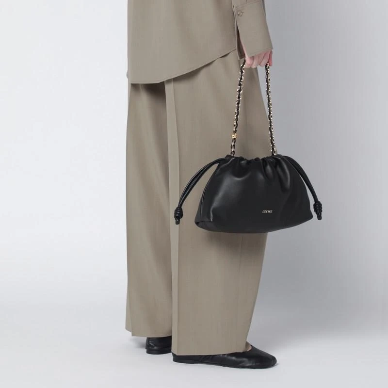 Loewe Medium Flamenco Purse bag in black leather 2