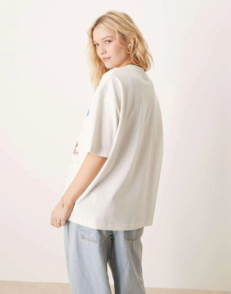 ASOS ASOS DESIGN oversized tee with paris valentines graphic in cream 4