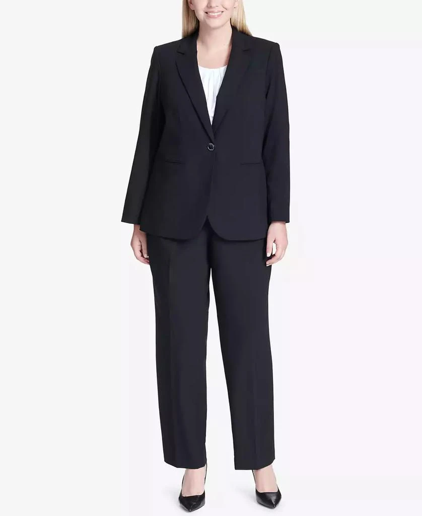 Calvin Klein Plus Size One-Button Blazer 3