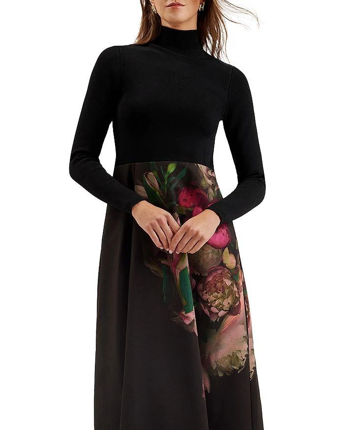 Ted Baker London Asnes Floral Mixed Media Dress 2