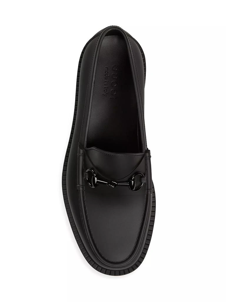 Gucci Enameled Horsebit Rubber Loafers 5