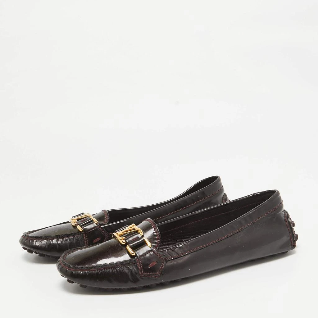 Louis Vuitton Louis Vuitton Burgundy Patent Leather Oxford Loafers Size 38 2