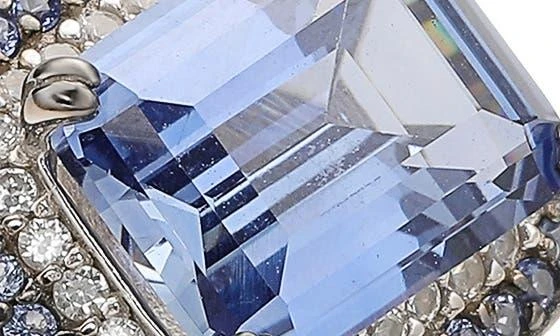 Suzy Levian Sterling Silver Blue Sapphire Halo Ring 6