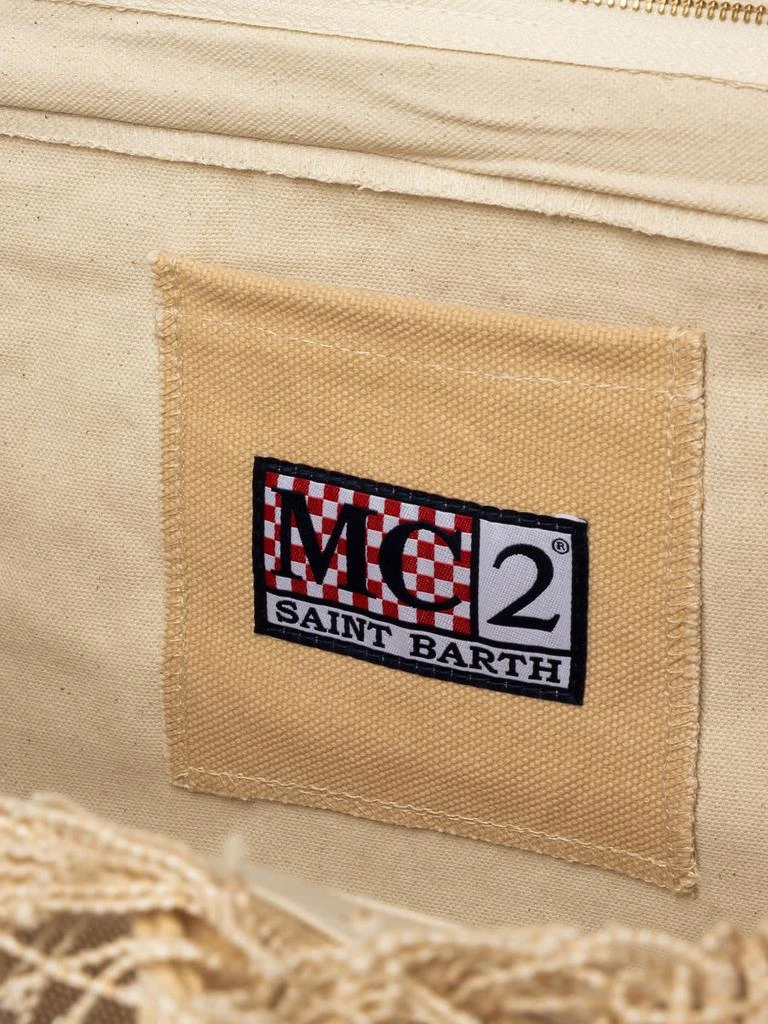 Mc2 Saint Barth Beige Cotton Canvas Vanity Shoulder Bag 2
