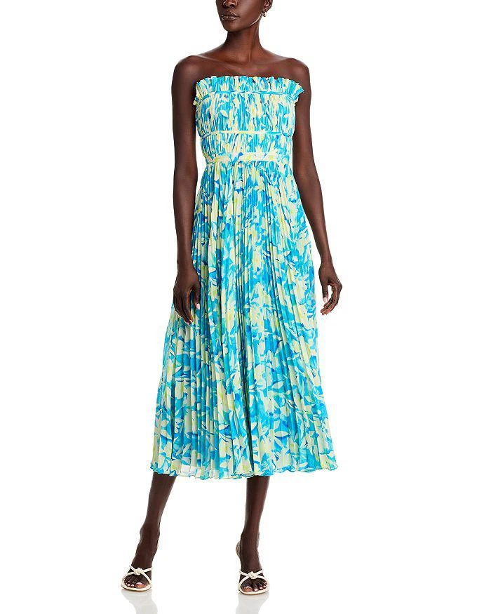 AMUR Scottie Floral Strapless Midi Dress 1