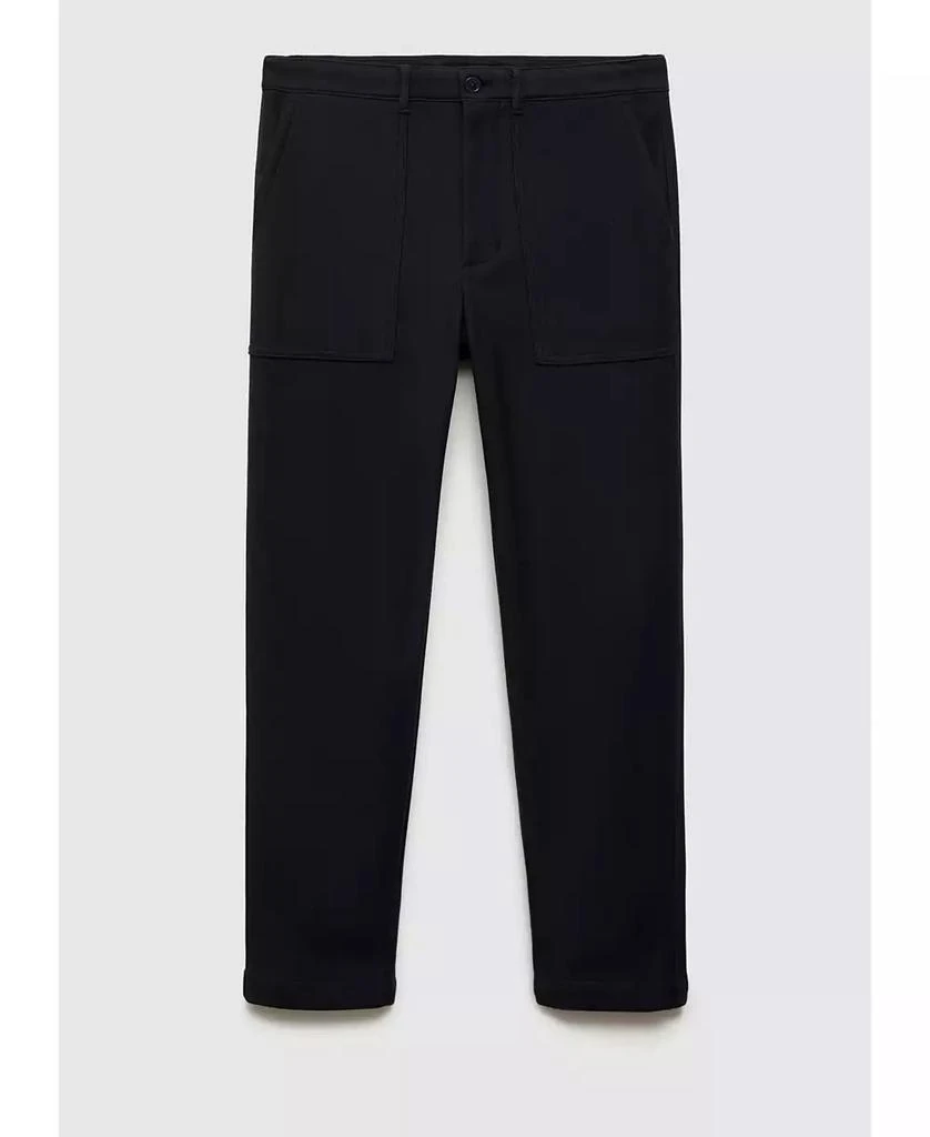 Mango Men's Textured Cotton Pants 1