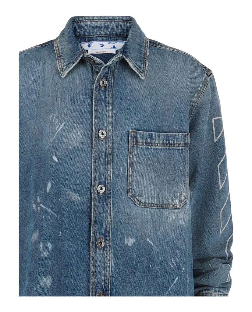 Off-White Diag Outline Paint Denim Jacket 3