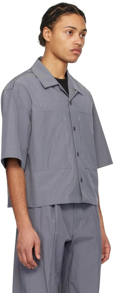 AMOMENTO Gray Cropped Shirt 2