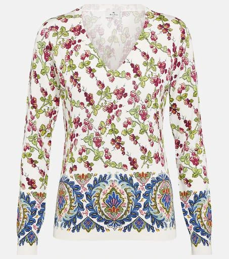 ETRO Printed silk-blend sweaters 1