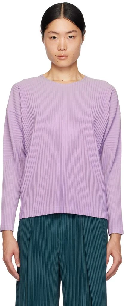 Homme Plissé Issey Miyake Purple Dolman Long Sleeve T-Shirt 1