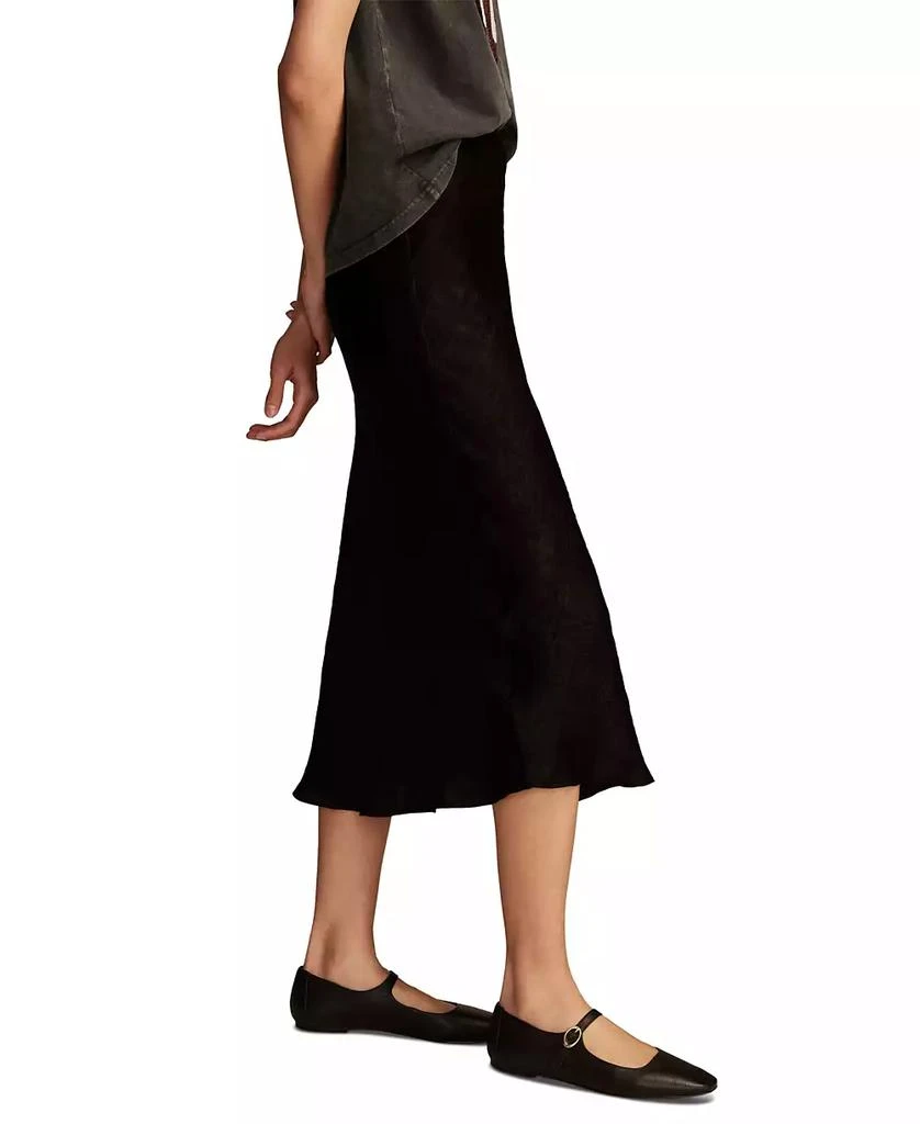 Lucky Brand Women's Satin Silky Midi Slip Skirt 3