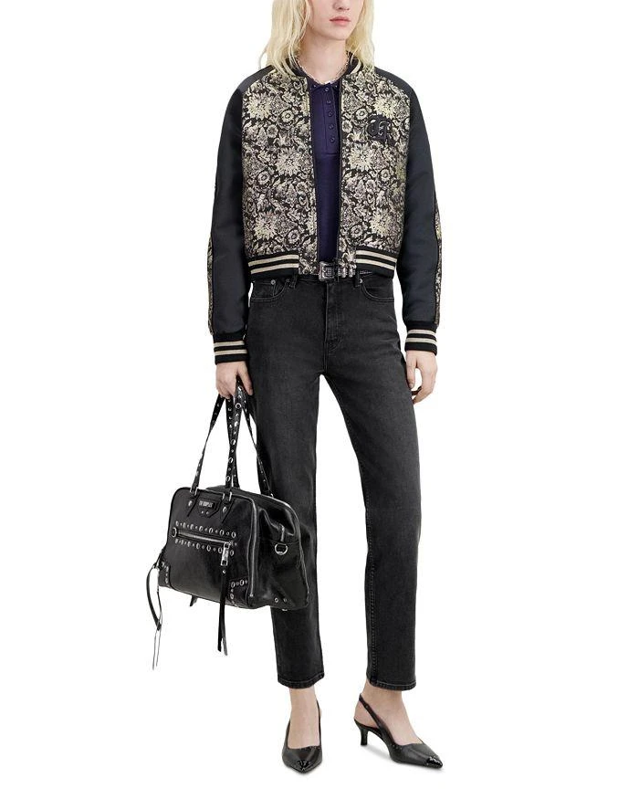 The Kooples Embroidered Satin Sleeve Jacket 3