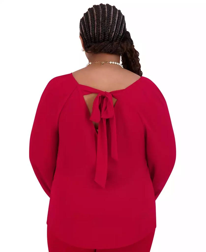Kasper Women's V-Neck Raglan-Long-Sleeve Blouse Regular & Plus 3
