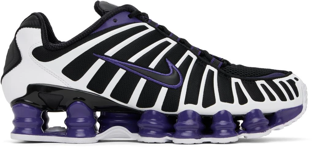 NIKE Black & White Shox TL Sneakers 1