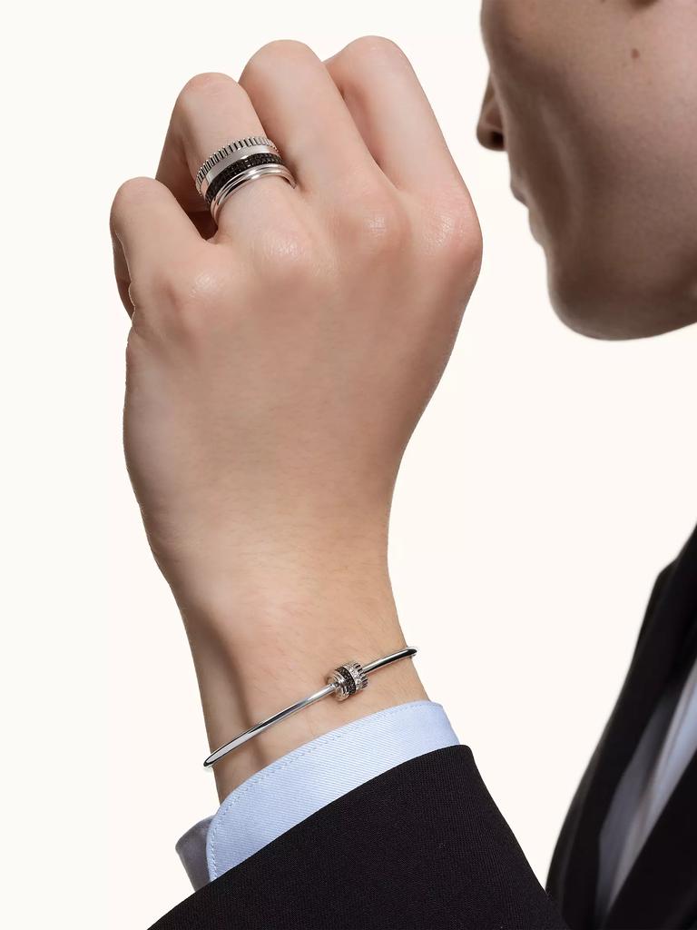 Boucheron Unisex Quatre Black Edition 18K White Gold & 0.13 TCW Diamond & PVD Bangle