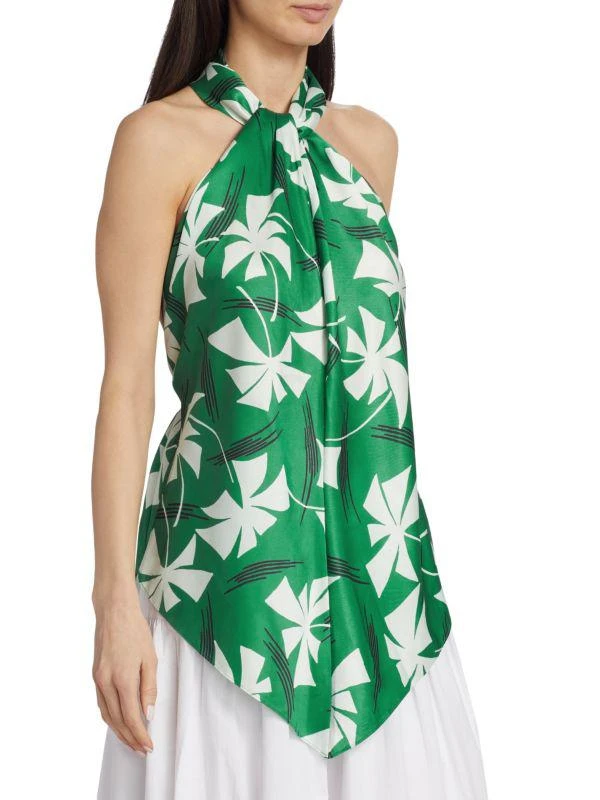 Staud Tropea Print Satin Top 3