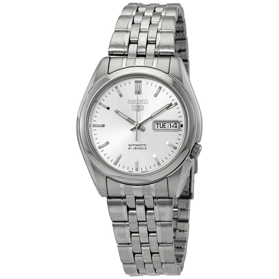 Seiko Series 5 Automatic Silver Dial Men's Watch SNK355