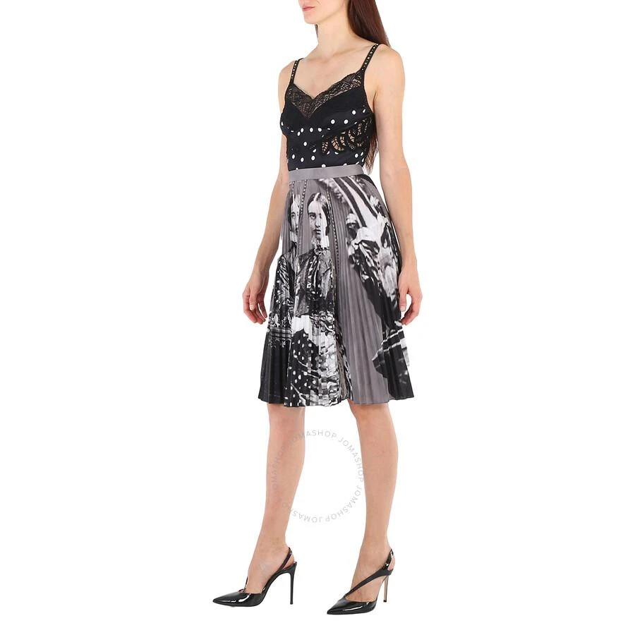 Burberry Polka Dot And Victorian Portrait Print Dress 3