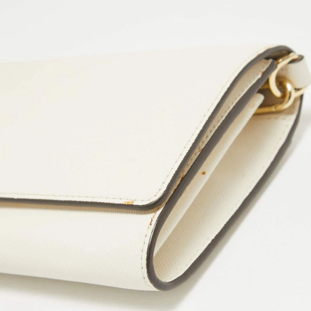 Tory Burch Tory Burch White Leather Emerson Wallet On Chain 18
