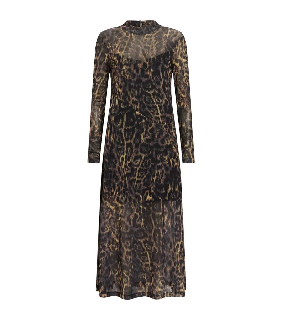 ALL SAINTS Leopard Hanna Midi Dress 1