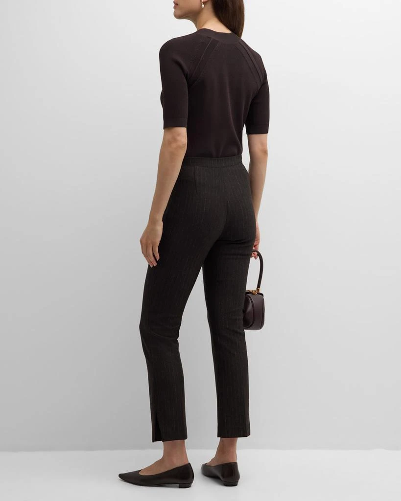 St. John Short-Sleeve Slim Stretch Knit Sweater 3