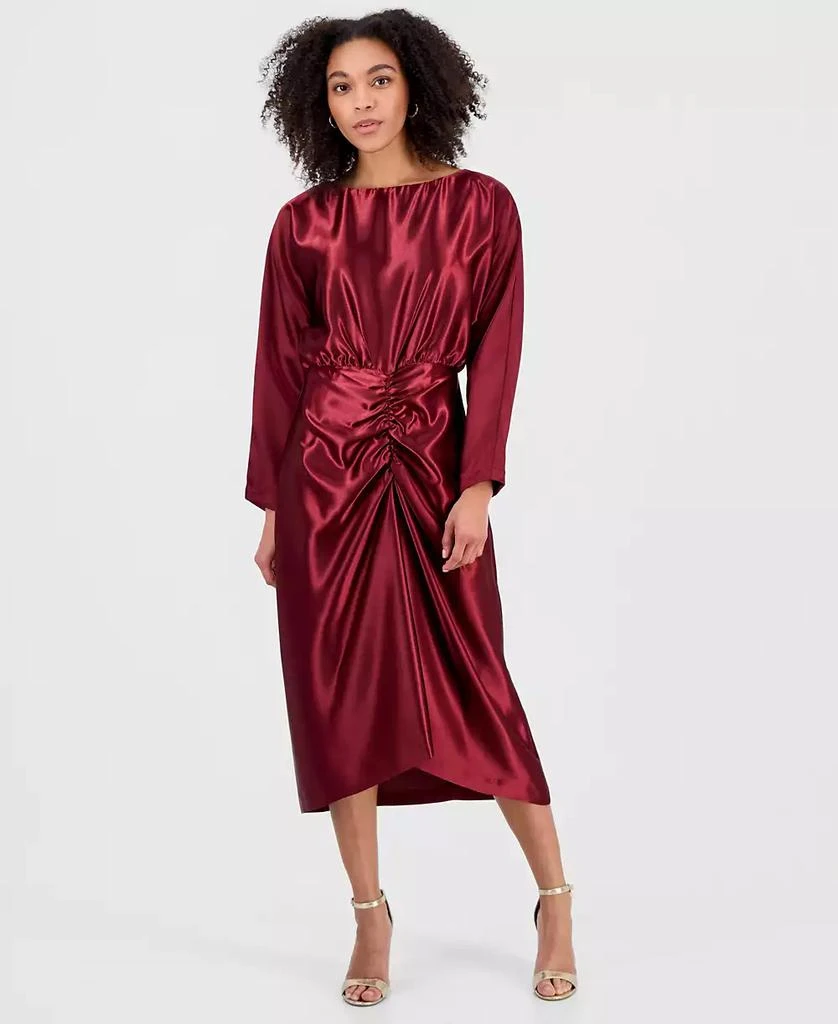 Julia Jordan Women's Satin Midi Dress - Black - Maxi dresses