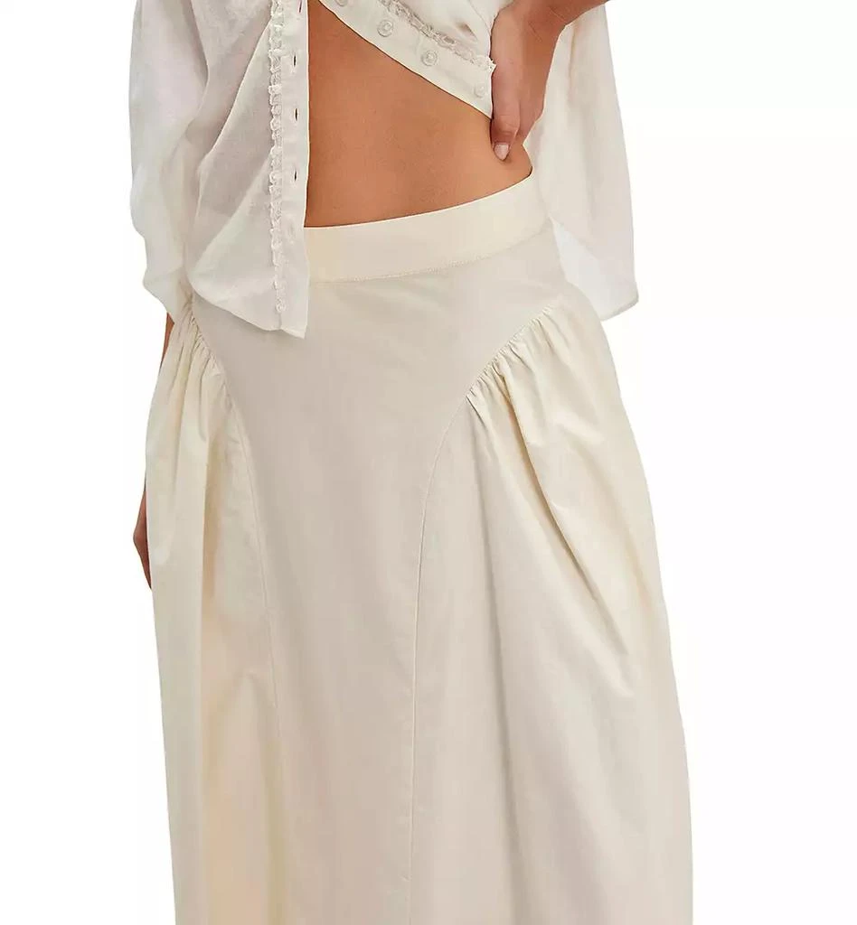 Free People Women's Katia Cotton Side-Ruched Maxi Skirt 2
