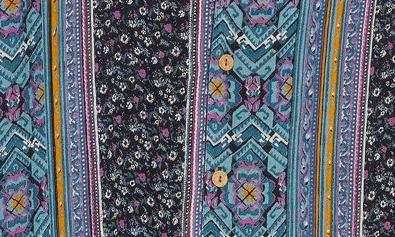 Raga Mix Print Short Sleeve Button-Up Shirt 4