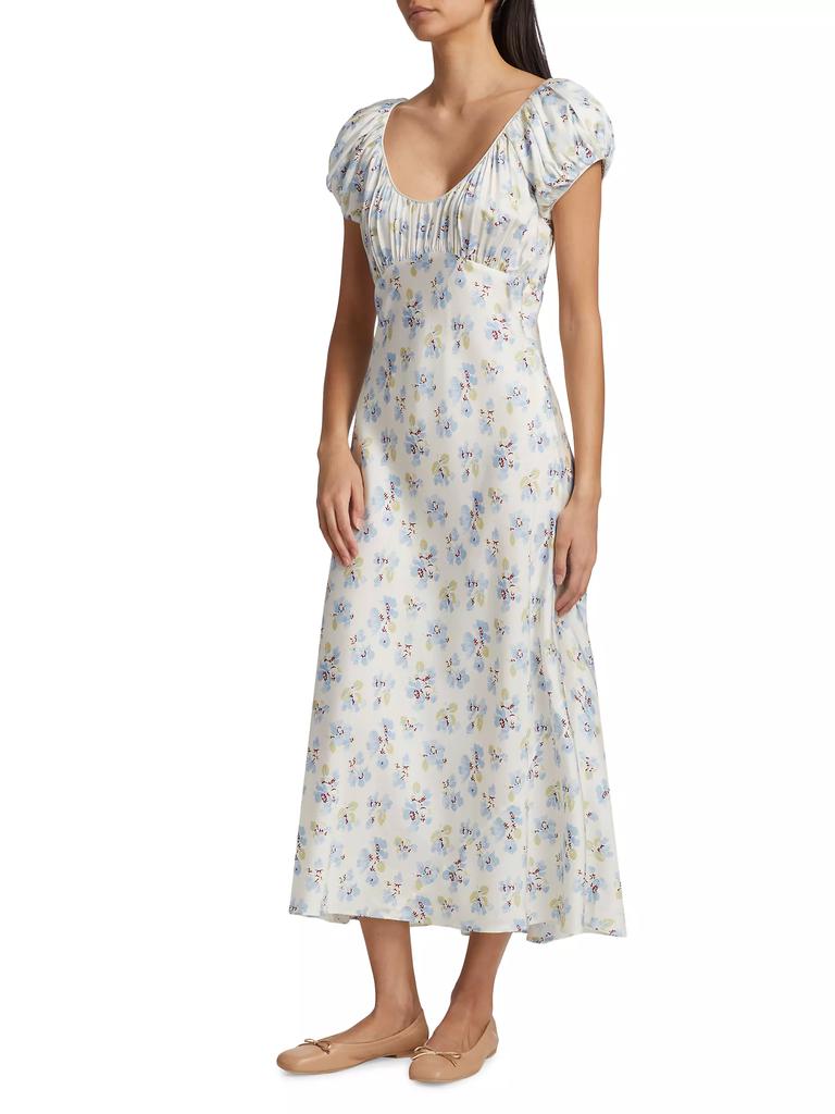 DÔEN Florencia Silk-Blend Midi-Dress
