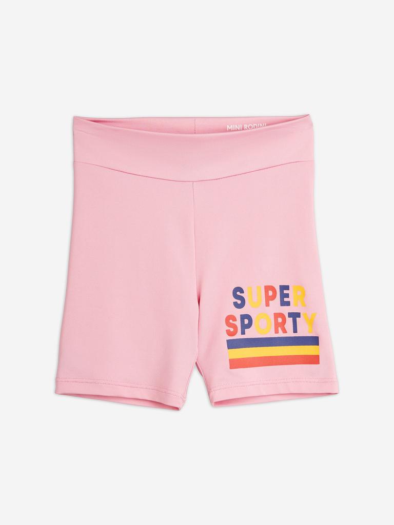 Mini Rodini Mini Rodini Girls Super Sporty Bike Shorts in Pink