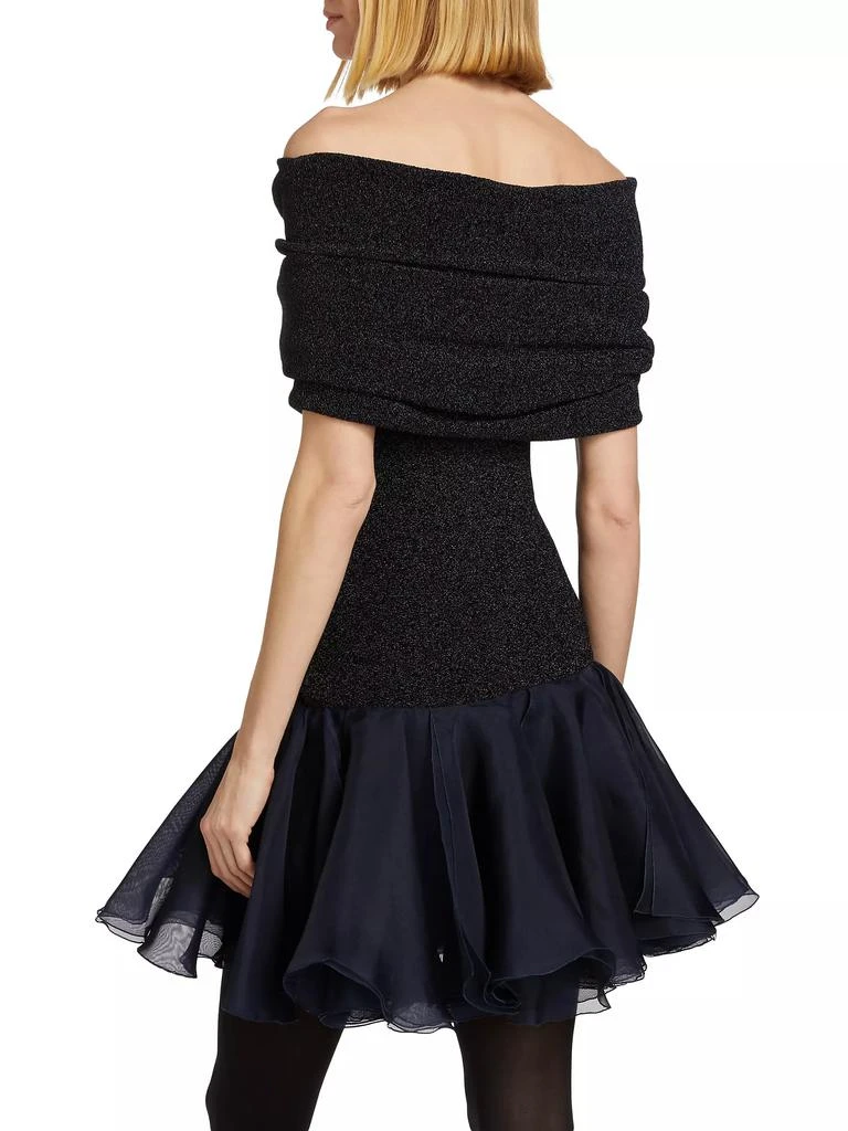 Marina Moscone Waisted Bubble Dress with Bias Panels 4