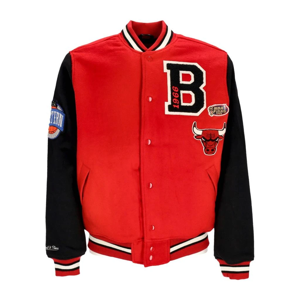 Mitchell Ness Men's College Jacket NBA Team Legacy Varsity Jacket Chibul Red/black 1