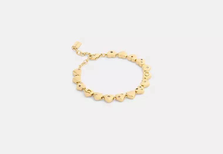 Coach Heart Linear Bracelet