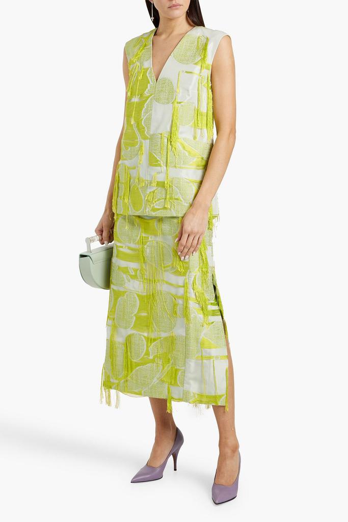 ROKSANDA Medeia fringed jacquard top